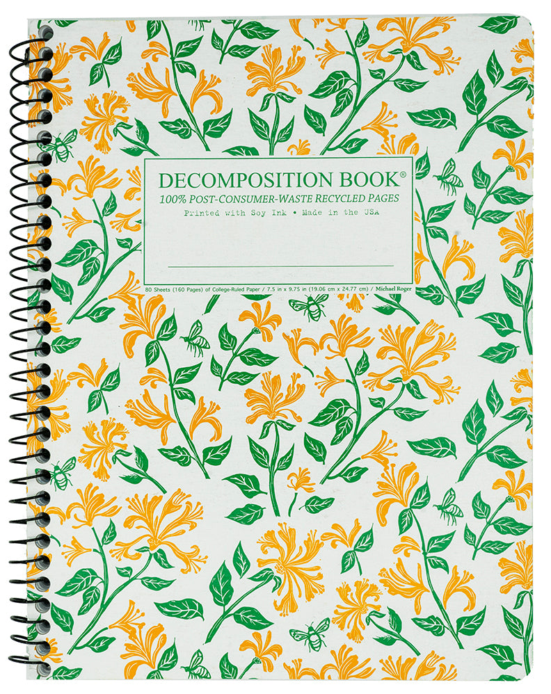 Spiral notebook with Honeysuckle theme