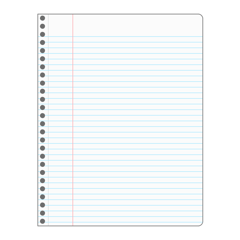 College-ruled pages